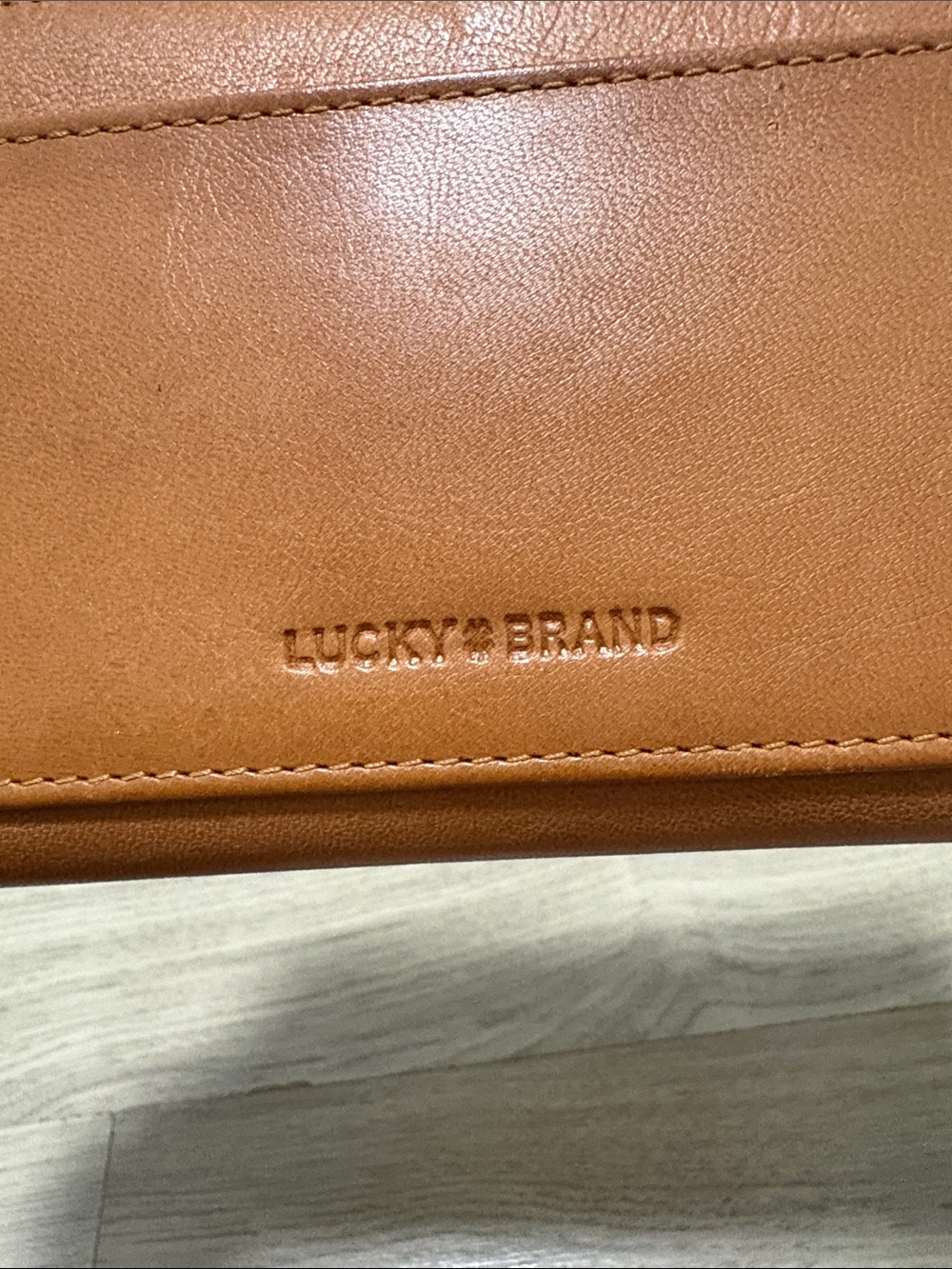 Lucky Brand Leather Wristlet Wallet - Tan Brown - Picture 2 of 5